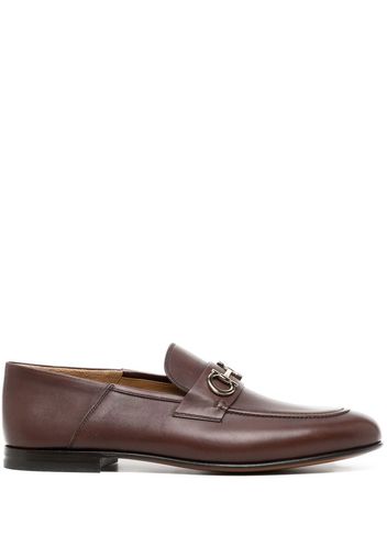 Ferragamo Gancini-Ornament leather loafers - Brown