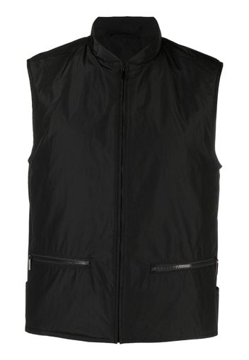 Ferragamo band-collar gilet - Black