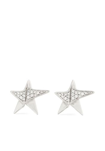 Ferragamo star-shaped crystal-embellished earrings - Silver