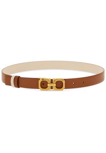 Ferragamo Gancini-buckle leather belt - Brown