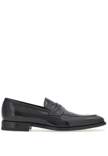 Ferragamo pointed-toe leather loafers - Black