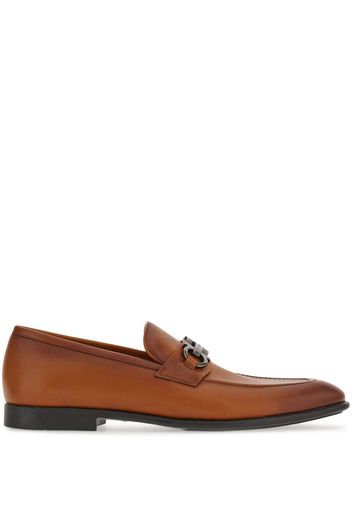 Ferragamo Gancini-plaque leather loafers - Brown