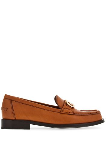 Ferragamo Gancini-ornament leather mocassins - Brown