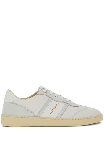 Ferragamo logo-print lace-up leather sneakers - Neutrals