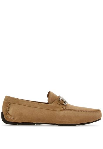 Ferragamo Driver Gancini-buckle leather loafers - Neutrals