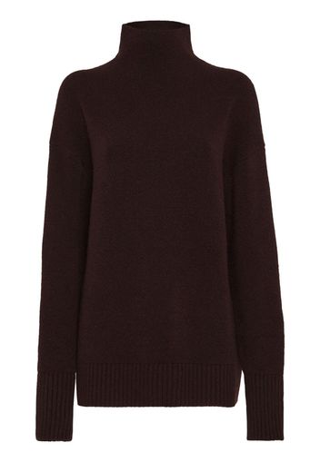 Ferragamo high-neck cashmere-blend jumper - Brown