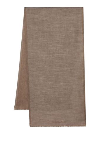 Ferragamo cashmere-blend jacquard scarf - Neutrals