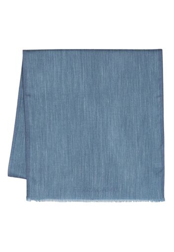 Ferragamo mélange fringed-edge scarf - Blue