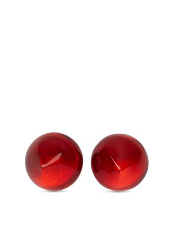 Ferragamo Organic round-shape earrings - Red