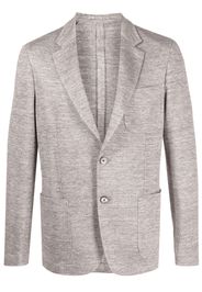 Ferragamo single-breasted linen-blend blazer - Neutrals