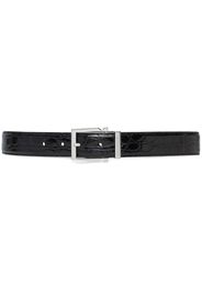 Ferragamo crocodile-embossed leather belt - Black