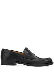 Ferragamo logo-embossed leather loafers - Black