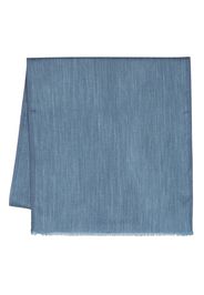 Ferragamo mélange fringed-edge scarf - Blue