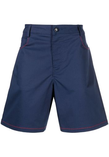 Ferrari logo-print wide-leg shorts - Blue