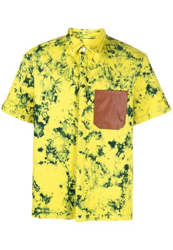 Ferrari bleached-effect short-sleeve shirt - Yellow