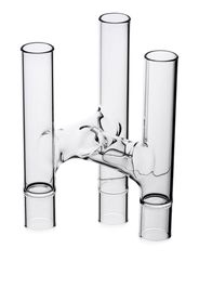 Trio glass candelabra set of two