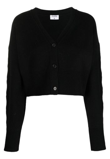 Filippa K V-neck knitted cardigan - Black