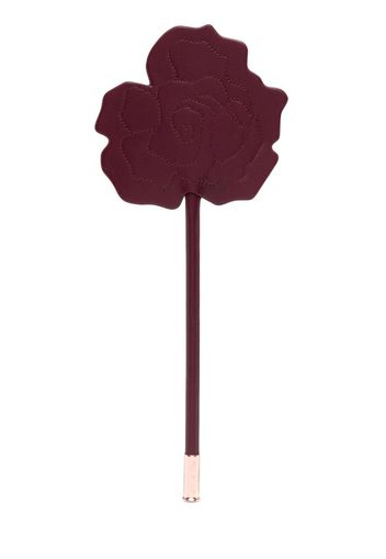 Fleur Du Mal rose-shaped leather paddle - Purple