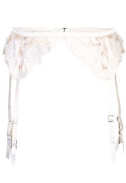 Fleur Du Mal Lily Lace garter belt - White