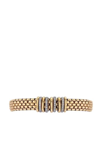 FOPE 18kt yellow and white gold Flexible white diamond bracelet