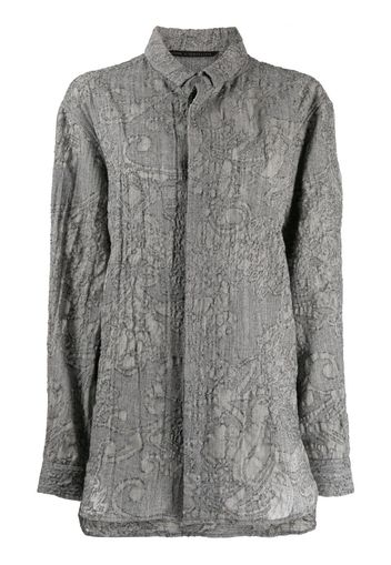 Forme D'expression textured patterned jacquard shirt - Grey