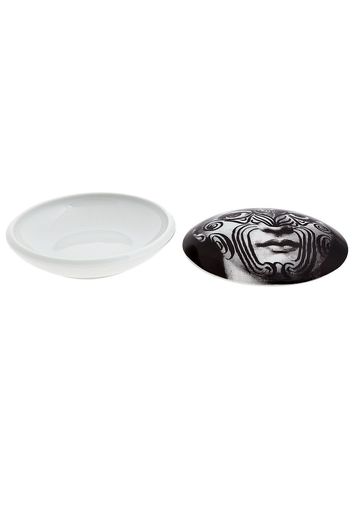 Fornasetti printed ceramic box - Black