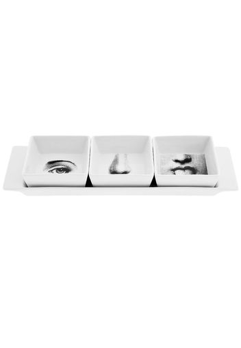 Fornasetti China tray set - White