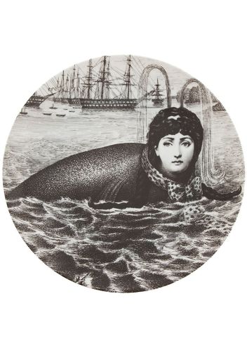 Fornasetti printed plate - Grey