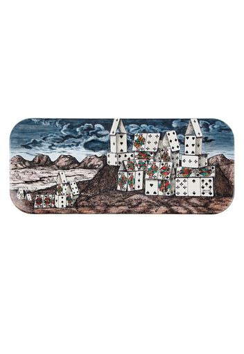 Fornasetti Carte tray - Blue