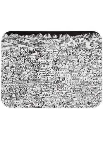 Fornasetti Gerusalemme tray - White