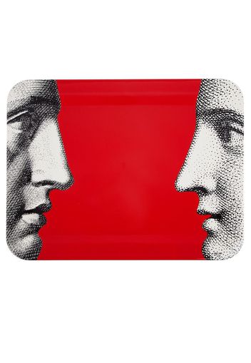 Fornasetti Profile tray - Red