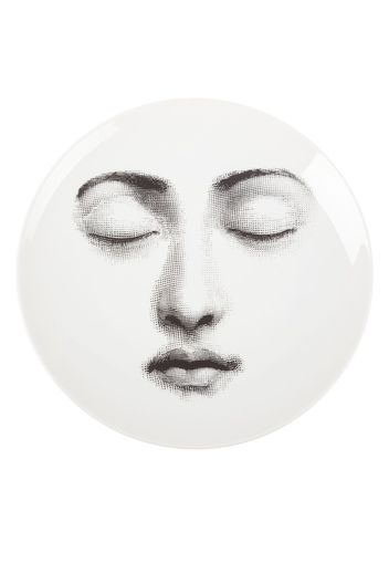 Fornasetti printed china plate - White