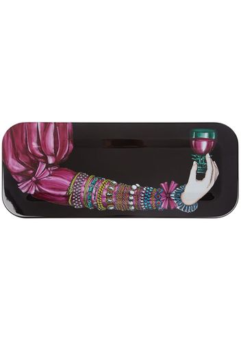 Fornasetti Rosa tray - Brown