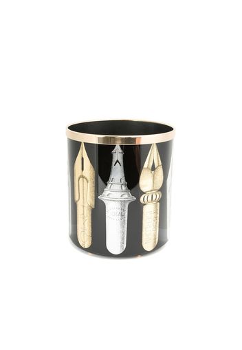 Fornasetti printed paper basket - Black