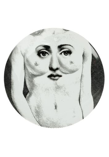 Fornasetti face and chest print plate - Black