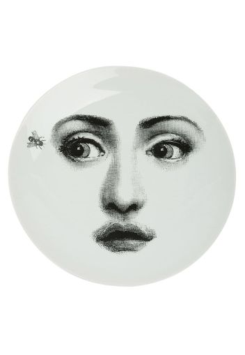 Fornasetti portrait and fly print plate - Black