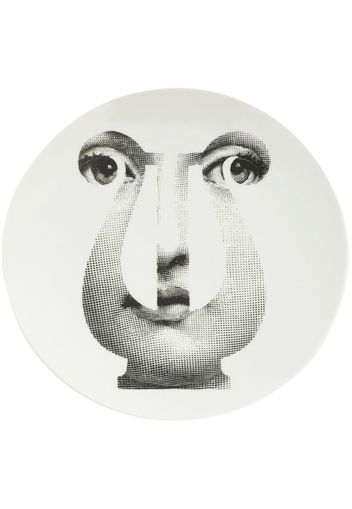 Fornasetti music stand face printed plate - White