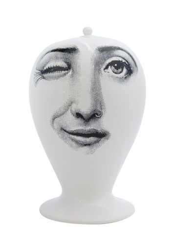 Fornasetti face print vase - White