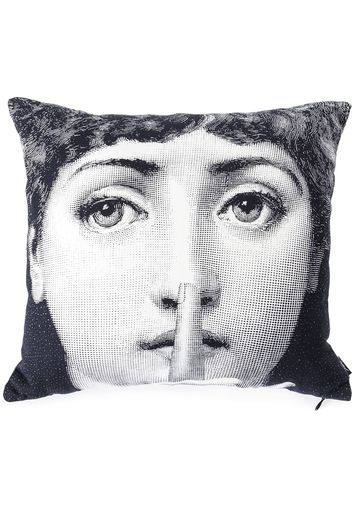 Fornasetti Silence pillow - White