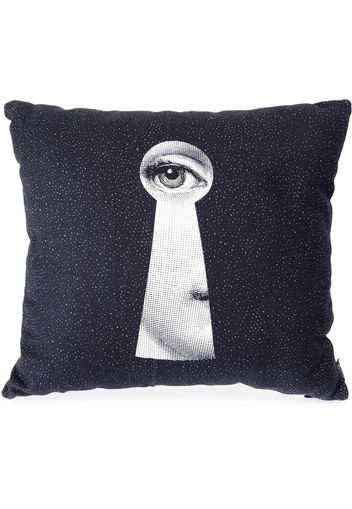 Fornasetti key pillow - White