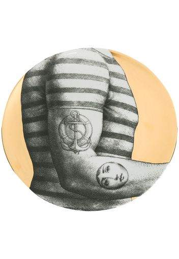 Fornasetti printed figure plate - Metallic