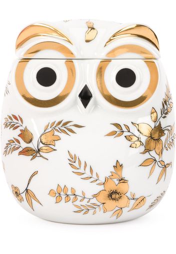 Fornasetti floral owl jar - White