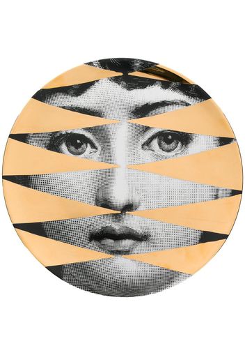 Fornasetti diamond portrait plate - Black