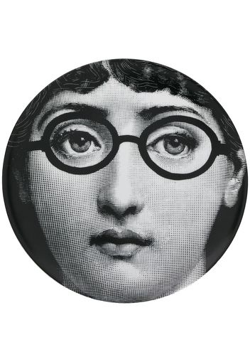 Fornasetti portrait plate - Black