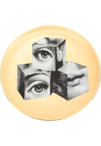 Fornasetti Block Face print plate - Gold