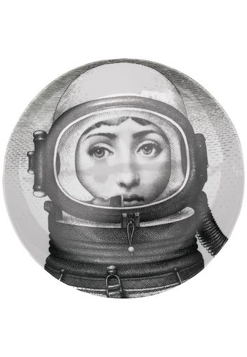 Fornasetti woman graphic plate - Black