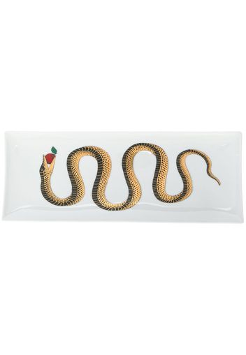 Fornasetti snake print plate - White