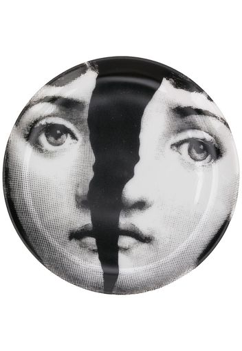 Fornasetti patterned decorative plate - Black