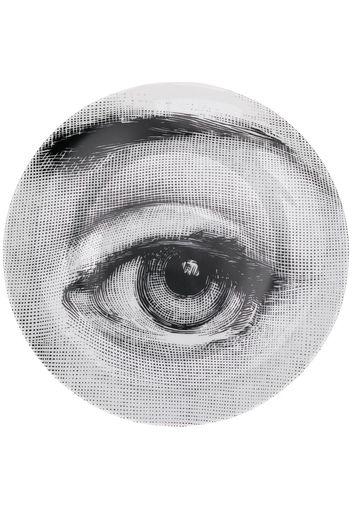 Fornasetti eye print plate - White