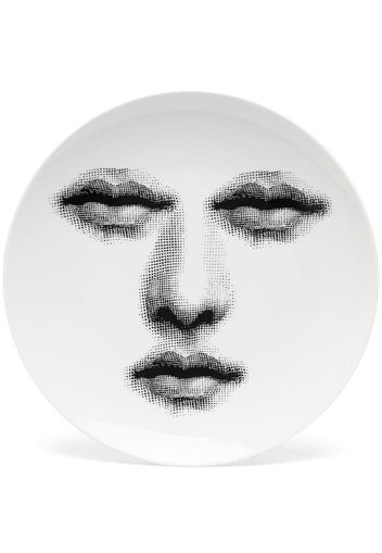 face-print round plate